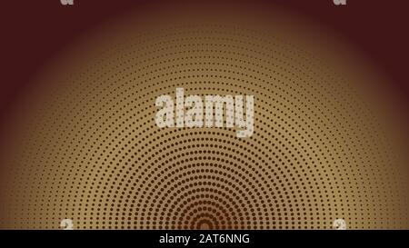 Browny Radial Halbton Background Design Template, Pop Art, Abstract Dots Pattern Illustration, Vintage Texture Element, Grey Brown Gradation, EPS 10 Stock Vektor