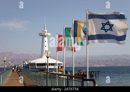 Unterwasserobservatorium Marineparkturm im Roten Meer Stockfoto