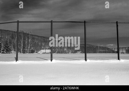 Abstrakte Szenen aus Niseko, Hokkaido, Japan Stockfoto