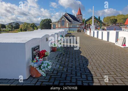 St Glauben der anglikanischen Kirche in Ohinemutu Stockfoto