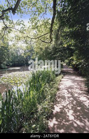 Das Gelände und die Gärten des Baddesley clinton Herrenhauses warwickshire england großbritannien Stockfoto