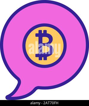 Alert bitcoin Symbol Vektor. Isolierte Kontur symbol Abbildung Stock Vektor