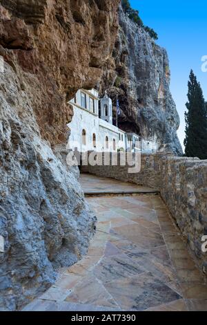 Das Kloster des Heiligen Dimitrios Avgou in Argolida, Peloponnes, Griechenland. Stockfoto