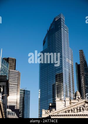 22 Bishopsgate Hoch über der City of London, England, Großbritannien, GB. Stockfoto