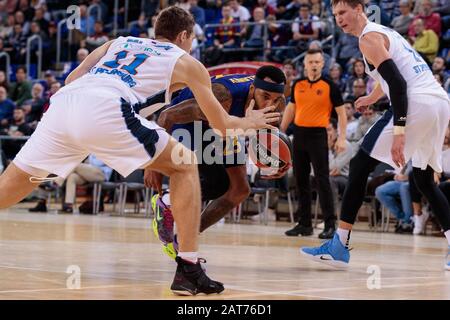 Barcelona, SPANIEN - 30. JANUAR: Malcom Delaney vom FC Barcelona im Einsatz beim Basketballspiel der Euroleague zwischen dem FC Barcelona Lassa und Zenit St. Petersburg in Palau Blaugrana am 30. Januar 2020 in Barcelona, Spanien. (Foto nach DAX/ESPA-Images) Stockfoto