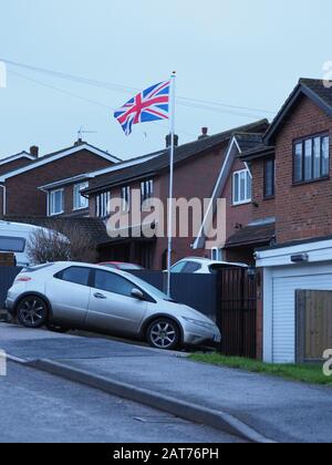 Sheerness, Kent, Großbritannien. Januar 2020. Einige Objekte in Sheerness, Kent zeigen Brexit Tagfahnen an. Kredit: James Bell/Alamy Live News Stockfoto