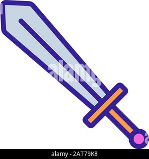 Das Schwert Ritter ist ein Symbol Vektor. Isolierte Kontur symbol Abbildung Stock Vektor