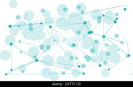 Geometrischer Algorithmus formt Präsentation, Molekül-grünes Innovationskonzept Stock Vektor