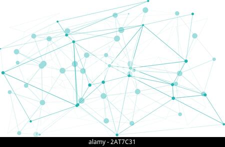 Triangle Vector Illustration Molecule Triangular Dots, Circles Communication Creative Connections Science Stock Vektor