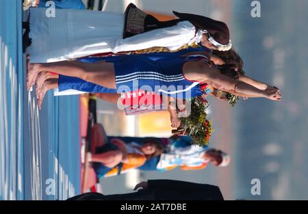 20040821 Olympische Spiele Athen Griechenland [Rowing-Sat-Finaltag] Schinias. Foto Peter Spurrier E-Mail images@intersport-images.com [Pflichtgutschrift Peter Spurrier/ Intersport Images] Stockfoto