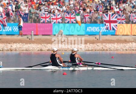 20040821 Olympische Spiele Athen Griechenland [Rowing-Sat-Finaltag] Schinias. Foto Peter Spurrier E-Mail images@intersport-images.com [Pflichtgutschrift Peter Spurrier/ Intersport Images] Stockfoto