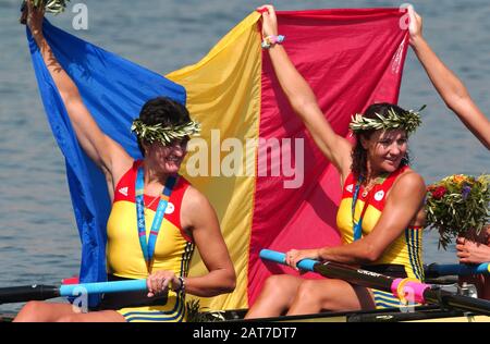 20040822 Olympische Spiele Athen Griechenland [Rowing-Sun Finals Day] Schinias-See. Foto Peter Spurrier E-Mail images@intersport-images.com [Pflichtgutschrift Peter Spurrier/ Intersport Images] Stockfoto