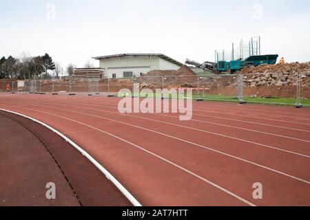 Das Birmingham Alexander Stadium am Tag der Genehmigung wurde erteilt, das Stadion für die Commonwealth Games 2022 umzubauen. Stockfoto