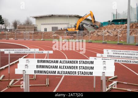 Das Birmingham Alexander Stadium am Tag der Genehmigung wurde erteilt, das Stadion für die Commonwealth Games 2022 umzubauen. Stockfoto