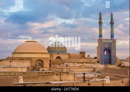 Masjid-e-Jame-Moschee oder Freitagsmoschee, Yazd, Iran Stockfoto