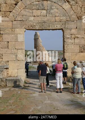 Eintritt in Perge, Türkei Stockfoto