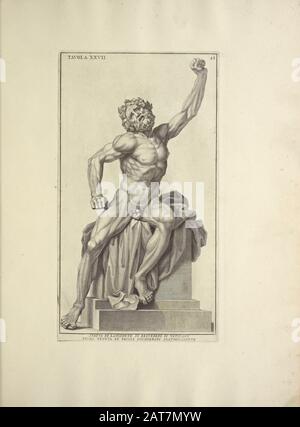 Der Holzschnittdruck der menschlichen Anatomie von Anatomia per uso et intelligenza del disegno wurde 1691 in Rom gedruckt Stockfoto