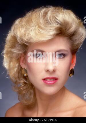 Sharron Davies - Olympische Schwimmerin und Sportpersönlichkeit Stockfoto