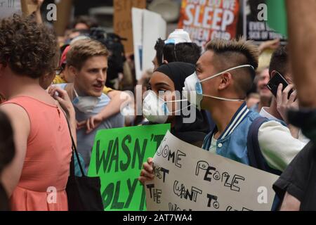 Klimaschutz-Protest Sydney Australien Stockfoto