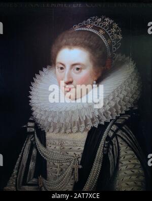 Porträt von Ernestine Yolande (1594-1663) Prinzessin von Ligne von Jan Anthonisz van Ravesteyn (ca. 1572-1657) niederländischer Porträtmaler Stockfoto