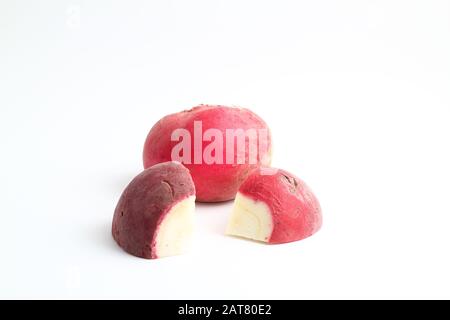 Kleiner Garten radelig, isoliert auf weißem Hintergrund Stockfoto