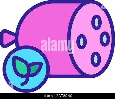 Natürliche wurst Vektor icon. Isolierte Kontur symbol Abbildung Stock Vektor