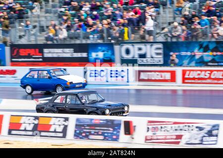 Drag-Rennen in Santa Pod, Northamptonshire, Juni 2019 Stockfoto