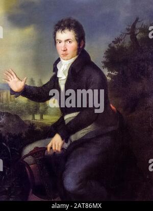 Joseph Willibrord Mähler (1768-1860), ritratto di Ludwig van Beethoven, Öl auf Leinwand, Wien, Wien Museum, 1804-1805 Stockfoto