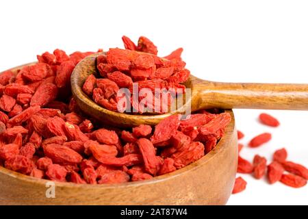 Getrockneter Goji, Goji-Beere oder Molfbeere Stockfoto