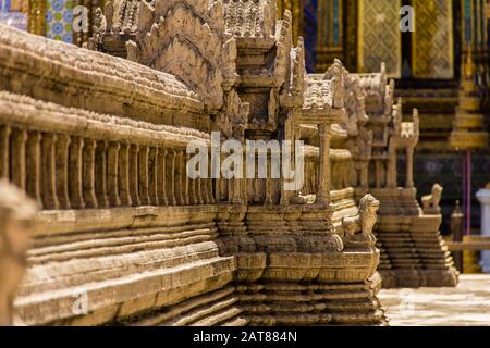 Angkor Wat Modell Im Grand Palace, Bangkok, Thailand. Stockfoto