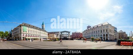 Panorama-Markt Karlsruhe Stockfoto