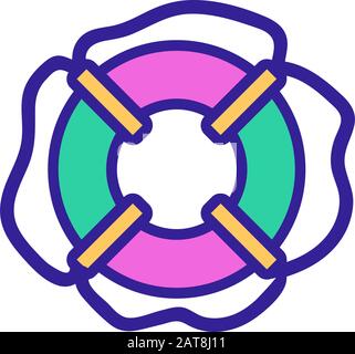 Vektor des Lebenseline-Symbols. Isolierte Darstellung des Kontursymbols Stock Vektor