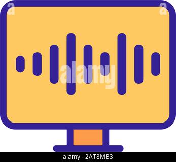 Vektor des Symbols für Sprachsteuerung. Isolierte Darstellung des Kontursymbols Stock Vektor