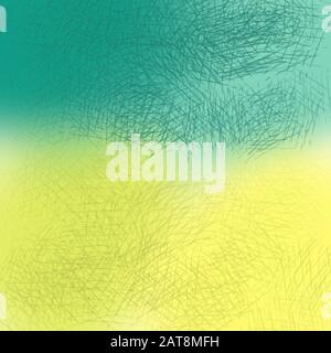 Gelb-grüner Hintergrund mit kleinen Konturen Stockfoto