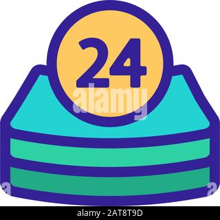 Das Vektorsymbol wird absorbiert. Isolierte Darstellung des Kontursymbols Stock Vektor