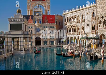 Gondel The Venetian, Las Vegas, Nevada, USA Stockfoto