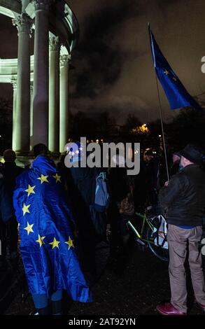 EU-Befürworter Mahnwachen, Brexit Night 31. Januar 2020 Stockfoto