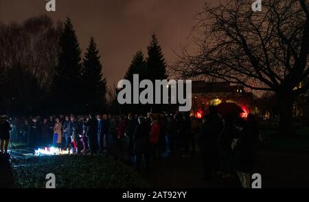 Frieden in Europa Vigil, Brexit Nacht in Cardiff Stockfoto