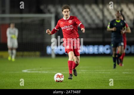 Almere, 31-01-2020, Yanmar-Stadion, Saison 2019 / 2020, Dutch Football Keuken Kampioen Divisie. Almere City Spieler Mees Kaandorp während des Spiels Almere City - Telstar Stockfoto