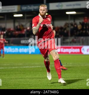 Almere, 31-01-2020, Yanmar-Stadion, Saison 2019 / 2020, Dutch Football Keuken Kampioen Divisie. Almere City-Spieler Thomas Verheydt feiert 1:1 während des Spiels Almere City - Telstar Stockfoto