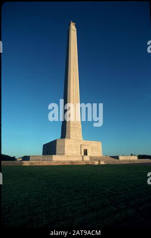 Harris County, Texas: San Jacinto Monument in der Nähe von Houston, Texas. Die 567 Meter hohe Säule erinnert an den Ort der Schlacht von San Jacinto im Jahr 1836, der entscheidenden Schlacht der Texas Revolution gegen die mexikanische Regierung. ©Bob Daemmrich Stockfoto