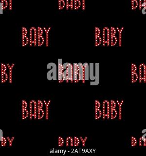 Konversationstypisches Motiv nahtloses Muster in Rot- und Schwarztönen Stockfoto