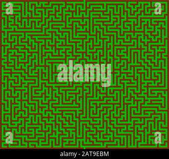 Schwierige Vector Retro Spiel Labyrinth für Kinder Stock Vektor