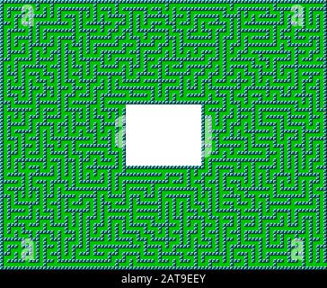 Schwierige Vector Retro Spiel Labyrinth für Kinder Stock Vektor