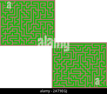 Vector Retro Spiel Labyrinth für Kinder Stock Vektor