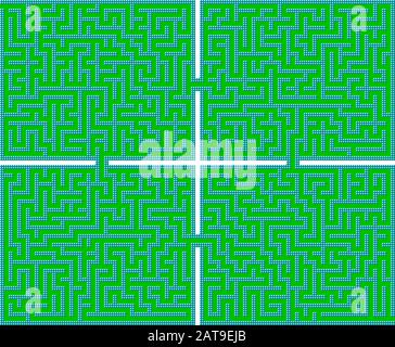 Schwierige Vector Retro Spiel Labyrinth für Kinder Stock Vektor