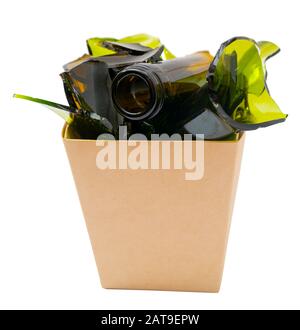 Separate Garbage Collection. Glas. Umweltverschmutzung. Stockfoto