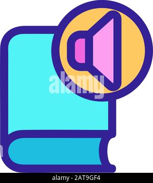 Hörbuch Symbol Vektor. Isolierte Kontur symbol Abbildung Stock Vektor
