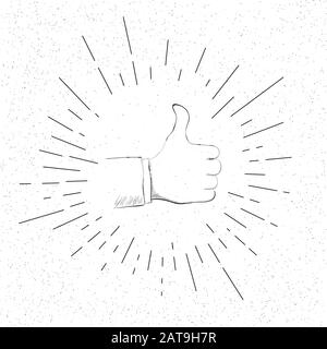 Symbol von Like - Social Network Concept - Vektor Illustration Stock Vektor