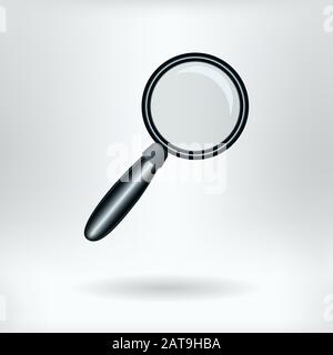 Symbol der Lupe - Vergrößerungsglas Research Icon Concept - Vektor-Illustration Stock Vektor